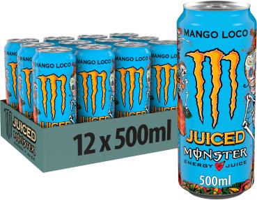 MONSTER ENERGY Juice Mango Loco, Alu 129400001601 50 cl, 12 Stk
