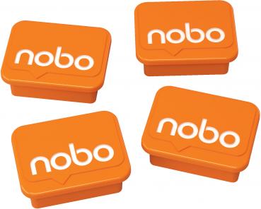 NOBO Magnete 18x22mm 1905327 orange 4 Stück