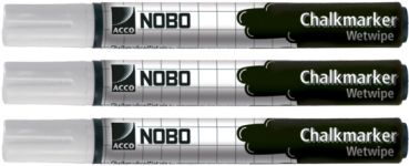 Nobo kreidemarker 34438398 weiss 3er set - Nobo-34438398-5016812383984