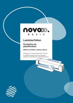 NOVOOO Laminierfolie A3 47090000 glanz, 80my 25 Stück