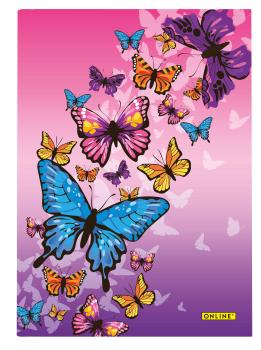 ONLINE Notizbuch Butterfly A5 10151/6 gepunktet, 80gr. 96 Blatt