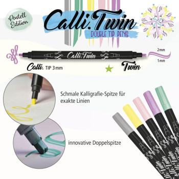 Online calli brush twin 3mm 18608 pastel, ass. 5 stück - Online-18608-4014421186089-02.jpg