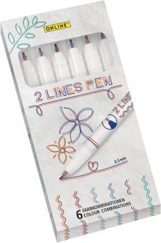 ONLINE 2 Lines Pen 18617 6x2 Farben