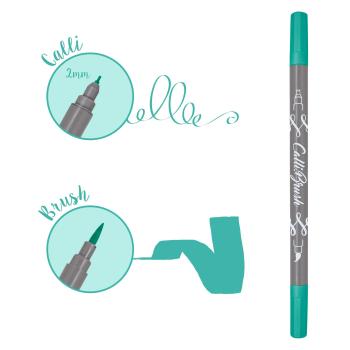 Online callibrush pen double tip 2mm 19067/6 turquoise - Online-19067-6-4014421190673-03.jpg