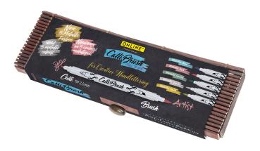 Online callibrush pen double tip 19089 metallic ass. 2.5mm - Online-19089-4014421190895-02.jpg