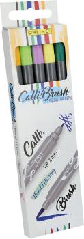 Online calli brush pens spring edit. 19134 5 farben double tip, 2mm - Online-19134-4014421191342