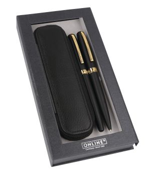 Online geschenkset eleganza m 34598 black/gold, lederetui - Online-34598-4014421345981
