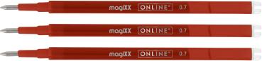 ONLINE Gel-Mine MagiXX 0.7mm 40162/3 rot, Tag-Bag 3 Stück