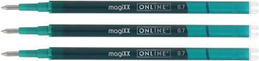 ONLINE Gel-Mine MagiXX 0.7mm 40164/3 türkis, Tag-Bag 3 Stück