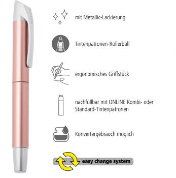 Online patrone tintenroller 0.7mm 61328/3d metallic rosegold, blau - Online-61328-3d-4014421613288-04.jpg