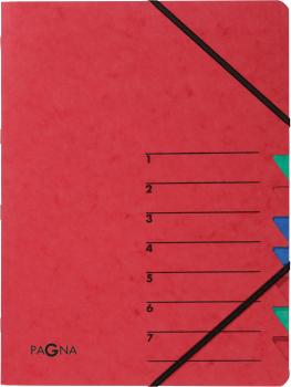 PAGNA Fächermappe EASY A4 24061-01 rot 7 Fächer
