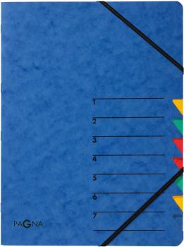PAGNA Fächermappe EASY A4 24061-02 blau 7 Fächer