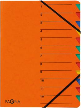 PAGNA Fächermappe EASY A4 24131-12 orange 12 Fächer