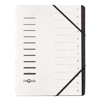 PAGNA Fächermappe Office A4 40059-08 weiss 1-12