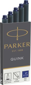PARKER Tintenpatrone Quink Z 44 1950384 blau, perm. 5 Stück