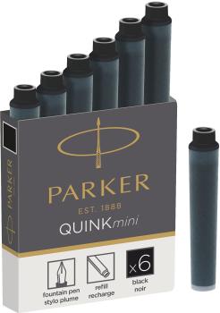 PARKER Gelmine Quink Mini 1950407 schwarz 6 Stück