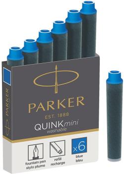 PARKER Gelmine Quink Mini 1950409 blau 6 Stück