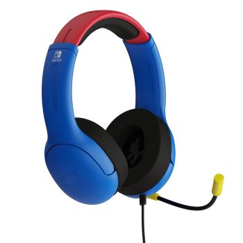 Pdp airlite wired headset 500-162-mar nsw, (mario) - Pdp-500-162-mar-0708056069742