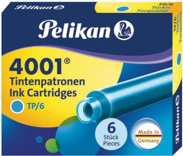 Pelikan tinte 4001 tp/6 301705 türkis 6 stück - Pelikan-301705-4012700301703