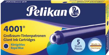 Pelikan tinte 4001 gtp/5 310748 königsblau, löschbar 5 stück - Pelikan-310748-4012700310743