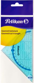 PELIKAN Geodreieck 16cm 700504 transparent blau