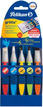Pelikan pinselset griffix 700733 5-teilig 5 farben - Pelikan-700733-4012700700735