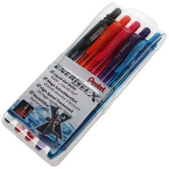 Pentel roller energel x 0.7mm bl107-5bts 5er etui - Pentel-bl107-5bts-7610924100583