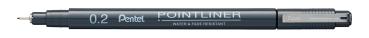 Pentel fineliner pigment 0.2 mm s20p-2a pointliner, schwarz - Pentel-s20p-2a-0884851060143