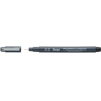 Pentel fineliner pigment 0.3mm s20p-3a pointliner schwarz - Pentel-s20p-3a-0884851041913