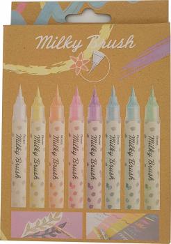 Pentel pinselstift milky brush xgfh-p8 assortiert, 8stk. - Pentel-xgfh-p8-7610924030156