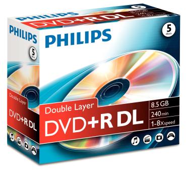 PHILIPS DVD+R DL DR8S8J05C/00 8.5GB 5er Jewel Case