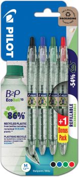 Pilot kugelschreiber ecoball b2p 14003500b 4 farben 1.0mm - Pilot-14003500b-3131910584544