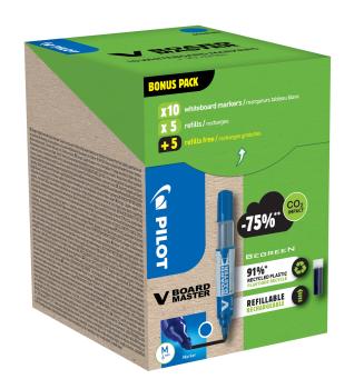 Pilot v-board master greenpack 190.001.96 10 + 10 refills blau - Pilot-19000196-3131910556282