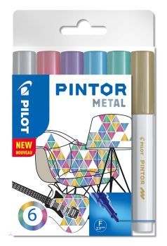 Pilot marker pintor set metallic m s6/0517450 6 stifte - Pilot-s6-0517450-3131910517450