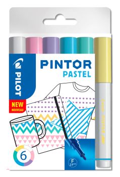 Pilot marker set pintor f 1.0mm s6/0517467 6 farben pastel - Pilot-s6-0517467-3131910517467