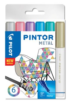Pilot marker set pintor ef s6/0537489 6 farben metallic - Pilot-s6-0537489-3131910537472