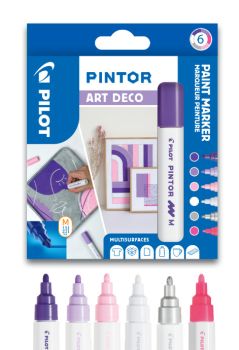 Pilot marker pintor medium set 1.4mm wlt412229 6 farben art deco - Pilot-wlt412229-3131910412229