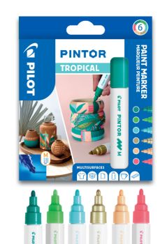Pilot marker pintor medium set 1.4mm wlt412236 6 farben tropical - Pilot-wlt412236-3131910412236