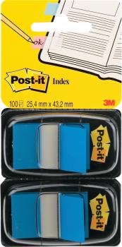 POST-IT Index 2er Set 25,4x43,2mm 680-B2 blau 2x50 Stück