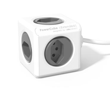 POWERCUBE Socket extend grey 66.7790GY 5xT.13,1.5m cable