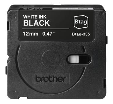 Ptouch band weiss/schwarz n.laminiert btag-335 pt-n10/n20/n25bt 12 mm - Ptouch-btag-335-4977766833257