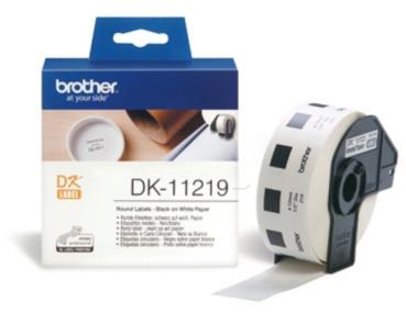 Ptouch etiketten rund 12mm dk-11219 ql-500/550 1200 stk./rolle - Ptouch-dk-11219-4977766634564