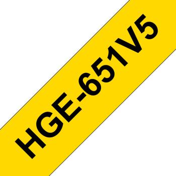 Ptouch band, high-grade schwarz/gelb hg-e651 24mm/8m 5 stück - Ptouch-hg-e651-4977766684699-02.jpg