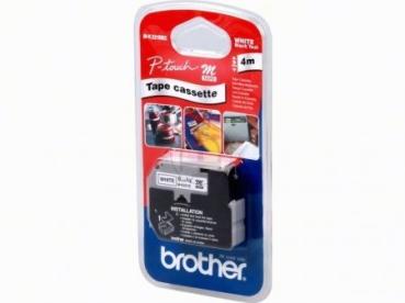 PTOUCH Band, nicht lam. schwarz/weiss M-K221SBZ zu PT-65/75/85/110 4m x 9 mm