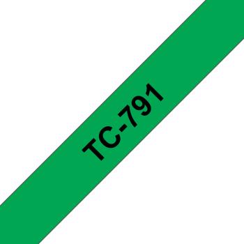 Ptouch band, laminiert schwarz/grün tc-791 pt-3000 9 mm - Ptouch-tc-791-4977766050760-02.jpg