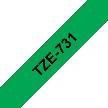 Ptouch band, laminiert schwarz/grün tze-731 pt-1280vp 12 mm - Ptouch-tze-731-4977766691352-02.jpg