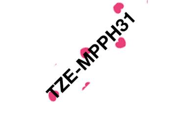 Ptouch band, laminiert schwarz/pink tze-mpph31 pt-dv600vp 12 mm - Ptouch-tze-mpph31-4977766770286-02.jpg