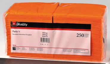 Quality servietten party 24x24cm 992152 orange 250 stück - Quality-992152-7610034545670