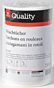 QUALITY Wischtücher soft mini 993340 2-lagig, 6 Rollen à 211 Blatt