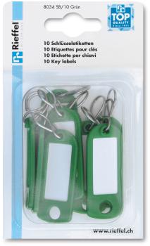 RIEFFEL SWITZERLAND Schlüsseletiketten 8034 SB/10 GRÜN grün 10 Stück